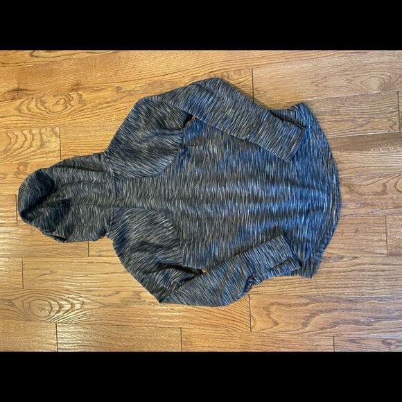 Athleta grey hooded pullover with zipper detail - Picture 5 of 6